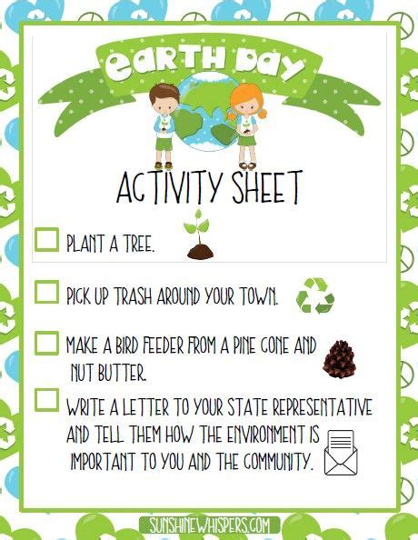 earth day printables  kids earth lessons earth day