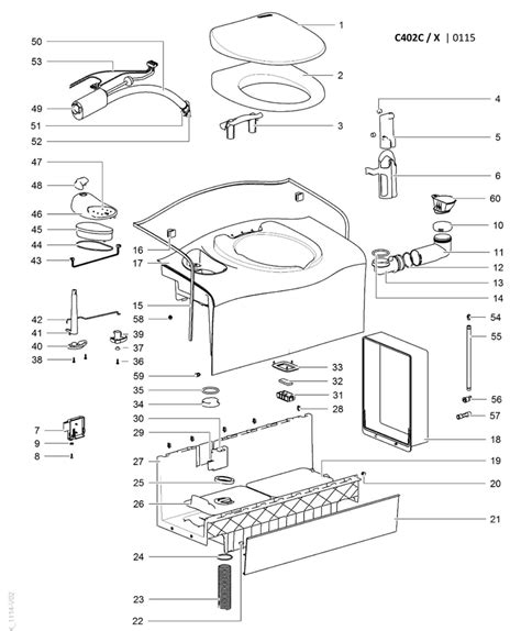 thetford cassette toilet diagram