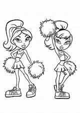 Bratz Coloring Cheerleader Pages Girls Two Getdrawings Printable Getcolorings Books sketch template
