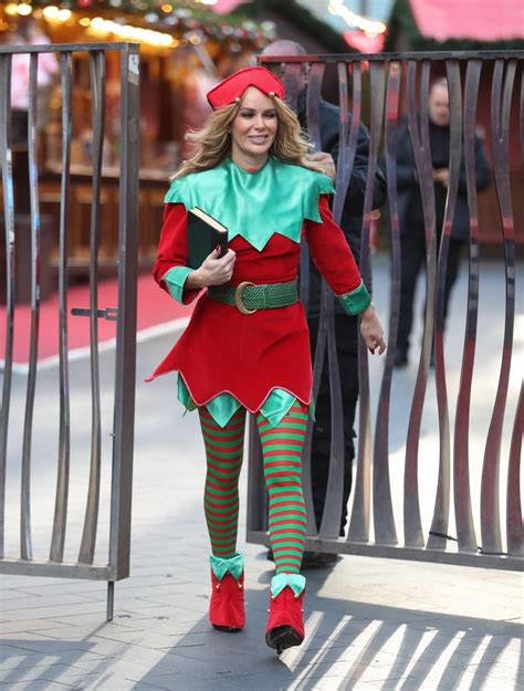 Amanda Holden In A Christmas Elf Costume At London S