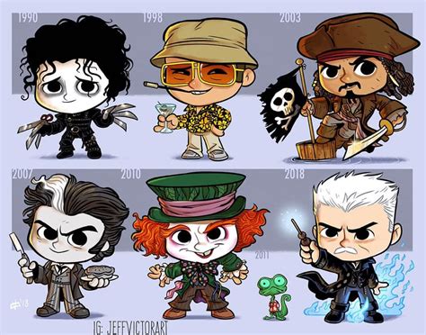 El Arte De Jeff Victor Evolución De Johnny Depp Imprimir Johnny