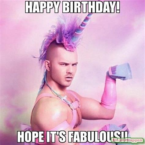 Happy Birthday Hope It S Fabulous Unicorn Man