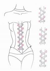 Drawing Fashion Sketches Corset Draw Lace Clothes Sketch Dress Corsets Lacing Drawings Step Back Idrawfashion Dresses sketch template