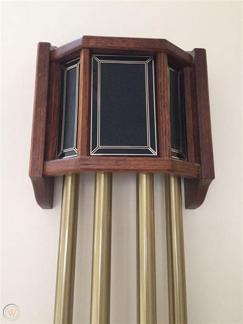 vintage wooden brass tube doorbell chime