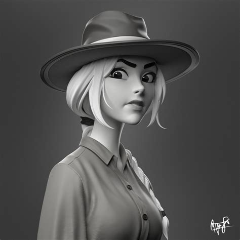 cowgirl by yudit1999 character art 3d cgsociety illustration