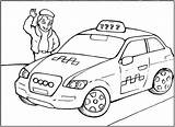 Taxi Coloring Color Pages sketch template