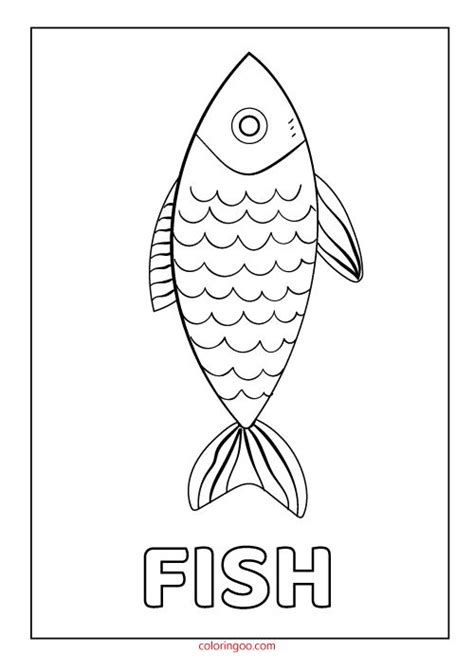 printable fish coloring page   kids fish coloring page fish