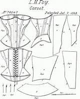 Corset Corsets 1868 Molde Foy Cucito Doll Corsetto Patent Freeprintabletm Vestiti Motivi Recordar Moldes Extant Boneca Reggiseno Progetti Abbigliamento Sartoria sketch template