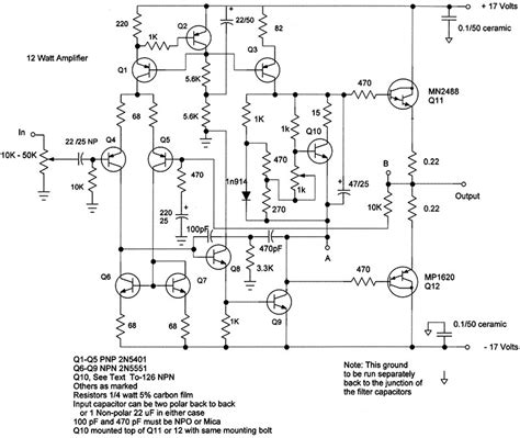 diy solid state guitar amp schematics wiring digital  schematic riset