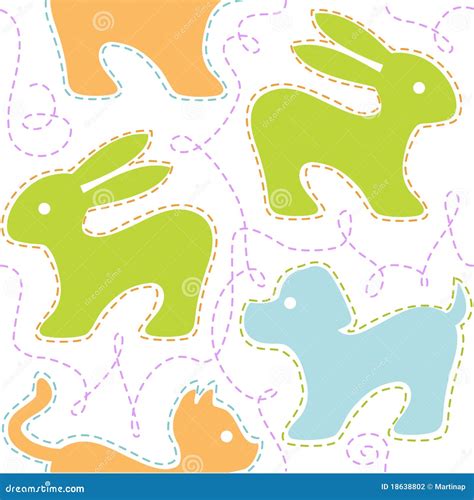 animal seamless pattern stock illustration illustration  textile