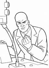 Lex Luthor Coloring Pages Drawing Superman Getcolorings Print sketch template