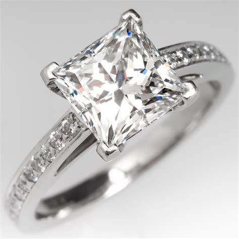 2 Carat Princess Cut Diamond Tiffany And Co Engagement Ring