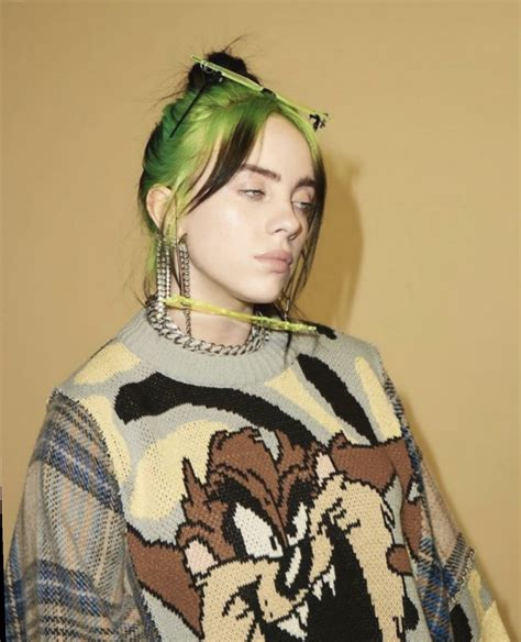 fashion style quotes outfit billie eilish billie green hair