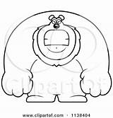 Angry Lion Cartoon Clipart Outlined Buff Cory Thoman Vector Coloring Bear Pig Royalty Clipartof sketch template