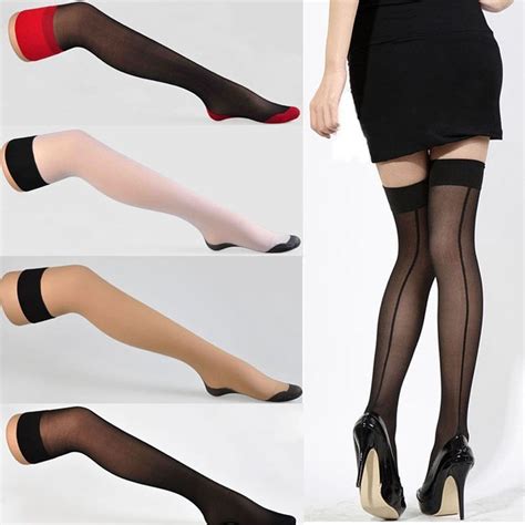 1pair Thigh High Stockings Stylist Fashion Ladies Female Womens Heal