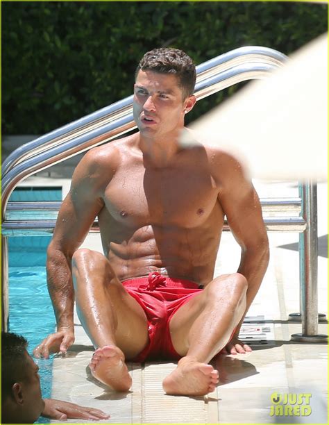 cristiano ronaldo shows off toned abs while shirtless in miami photo