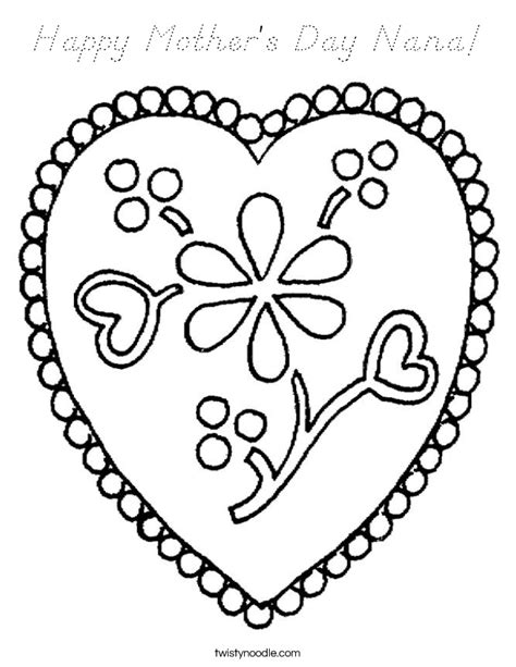 happy mothers day nana coloring page dnealian twisty noodle