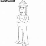 Jimbo Jones Draw Simpsons Drawingforall sketch template