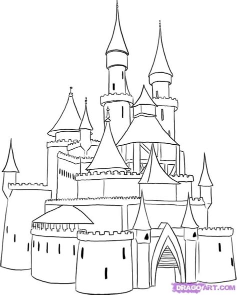 cartoons coloring pages cinderella castle coloring pages