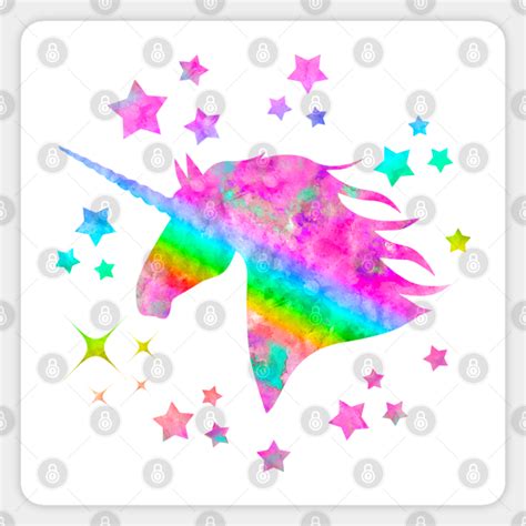 sparkling rainbow unicorn watercolor portrait painting unicorn