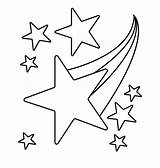 Filantes Estrella Etoiles Colorear Bintang Fugaces Etoile Suka Akan Adorable Pewarnaan Puntos sketch template