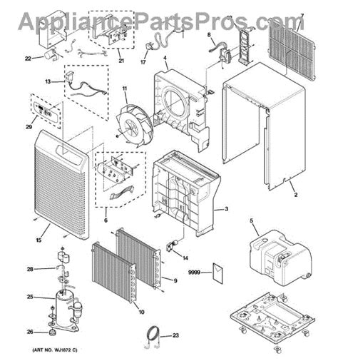 parts  ge ahhlhg dehumidifier parts appliancepartsproscom