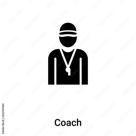 coach icon vector isolated  white background logo concept  coach
