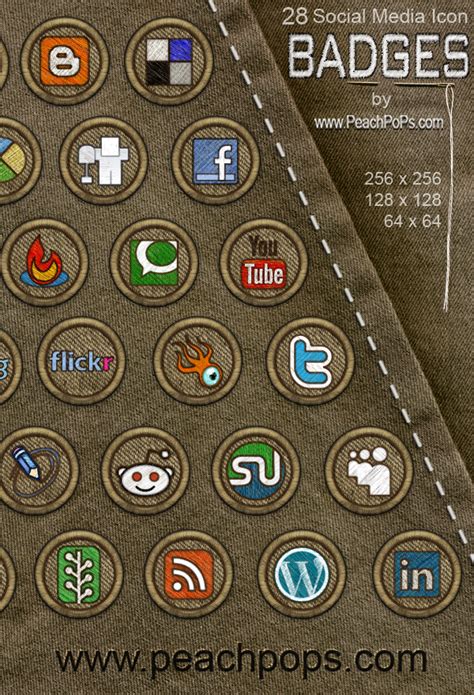 vintage social media icon badges titanui