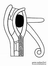 Egyptian Horus sketch template