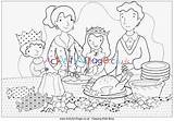 Christmas Colouring Family Pages Dinner Activity Village Explore sketch template