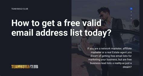valid email address list today digital selling global