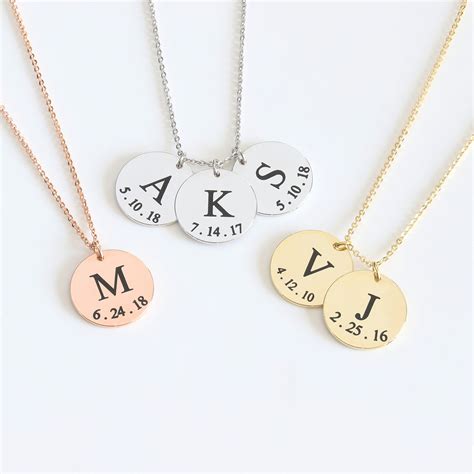 personalized necklace  necklace children initial etsy
