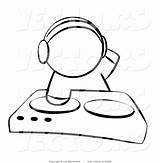 Dj Coloring Music Vector Turntable Pages Cartoon Drawing Mixing Outlined Outline Leo Blanchette Google Colouring Cartoons Clipartmag sketch template