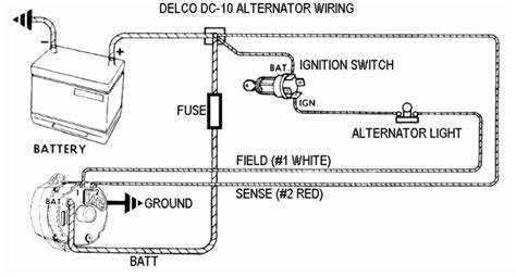delco  wire alternator wiring diagram