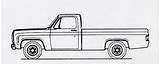 C10 Lifted Chevrolet Outline Pickups 72chevytrucks Toon sketch template