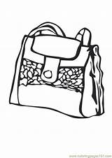 Purse Handbag Template Coloring Pages sketch template