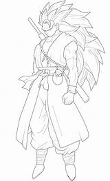 Goku Xeno Saiyan Lineart Personaggio Chronofz sketch template