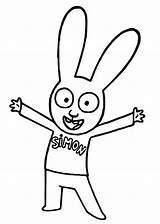 Simon Coloriage Lapin Conejo Rabbit Coloriages Joyeux Konijn Hase Malvorlagen Morningkids Het 1081 Bonjourlesenfants sketch template