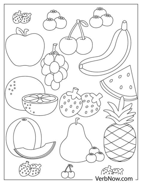fruit coloring pages  kids  adults
