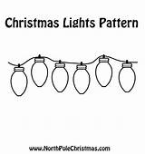 Christmas Lights Light String Drawing Template Pattern Bulb Coloring Templates Printable Clipart Print Sheet Outline Patterns Northpolechristmas Printables Pages Applique sketch template