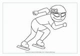 Speed Skating Colouring Skater Winter Olympic Ski Olympics Pair Activityvillage Choose Board Skates Figure Printables sketch template