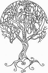 Coloring Tree Pages Life Embroidery Earth Twisted Colouring Printable Olive Adult Patterns Portrait Color Para Arbol Colorear Hand Books Kids sketch template