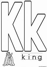 Coloring Alphabet King Pages Printable sketch template