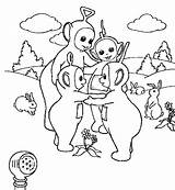 Coloring Pages Teletubbies Printable Book Print Clipart Kids Winky Tinky Library Popular sketch template