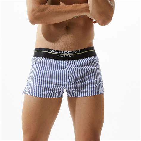 Seobean Mens Low Rise Striped Tracksuit Home Casual Trunks Shorts Very