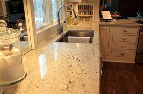 cashmere white granite  countertop  kitchen island