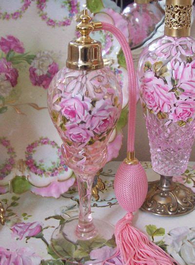 beautiful vintage pink art glass perfume perfume bottles pretty