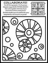 Collaborative Coloring Activity Pages Radial Symmetry Kids Projects Group Choose Board Worksheets Teacherspayteachers Sold sketch template