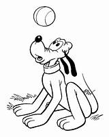 Pluto Coloring Disney Pages Printable Animal sketch template