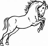 Horse Coloring Pages Horses Jumping Printable Kids Clip Outline Clipart Ausmalbilder sketch template